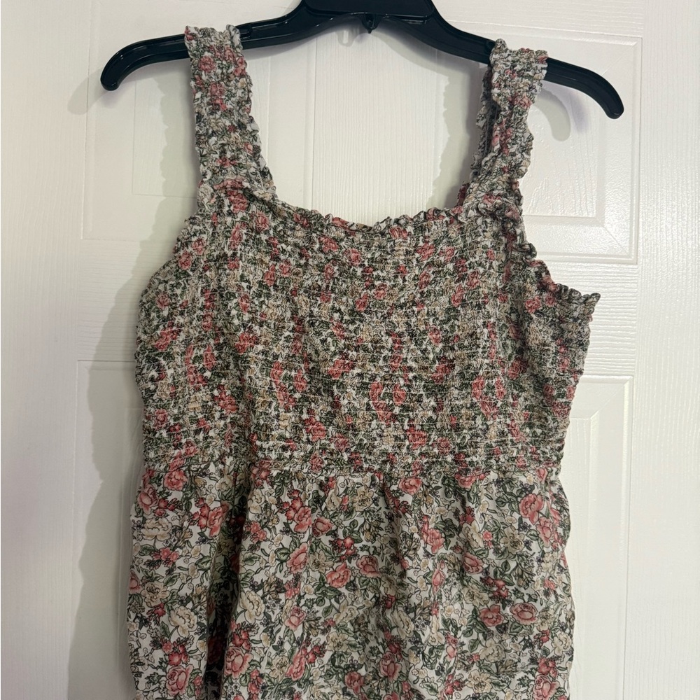 Old Navy Floral Smocked Tank Top